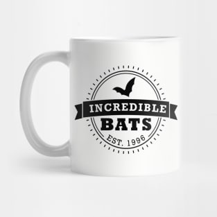 Incredible Bats Circle Logo Black Mug